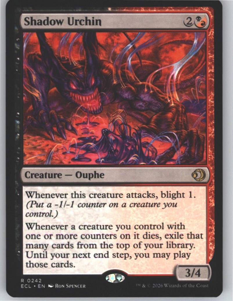Shadow Urchin 242 Rare Lorwyn Eclipsed MTG Near Mint