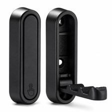 Folding Wall Hooks, 2 Pack Black Heavy Duty Coat Hooks, Screw Mounted