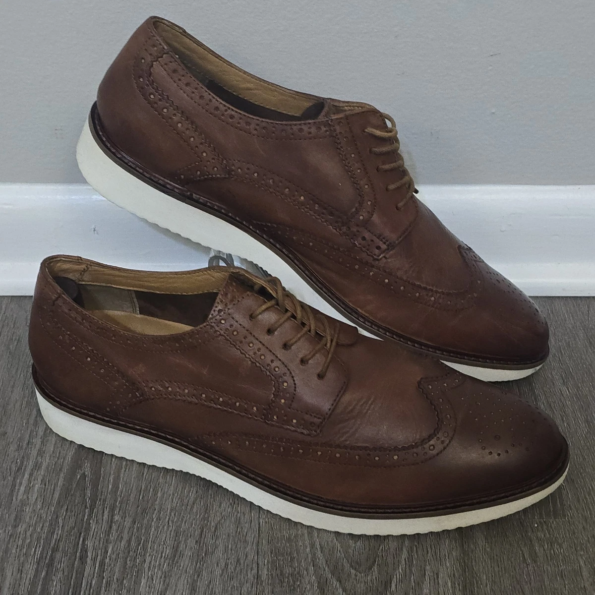Hush Puppies Summit Persimmon Mens 8.5 Brown Leather Casual Oxfords Hush Puppies Brown Solid Casual Shoes for Men for sale | eBay main image 3