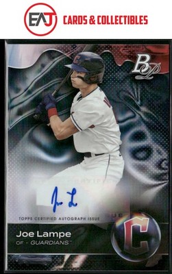 Joe Lampe 2023 Bowman Platinum Top Prospect Auto #TOP-50 Cleveland Guardians