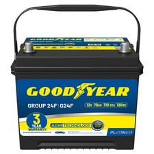 Goodyear Group 24F 12V 70 AH, 120RC, 710 CCA Platinum AGM Automotive Battery