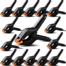 15 Pack Pool Cover Clamps for Above Ground Pools, 4 Inch Spring Clamps for Wi...