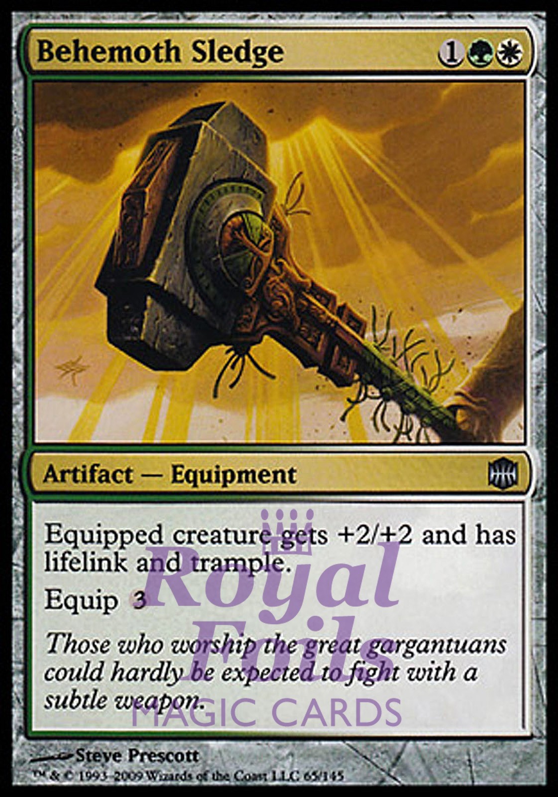 Behemoth Sledge 1x FOIL ARB MTG Alara Reborn Uncommon MINT green white