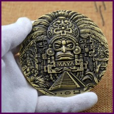 Calendario Maya Azteca Monedas Conmemorativas Recuerdo Arte Colección Regalo