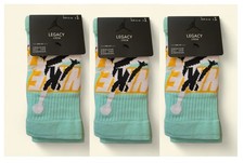 Jordan Socks Air Nike Socks 3 Pairs Jordan Essential Legacy Crew Men SIZE LARGE