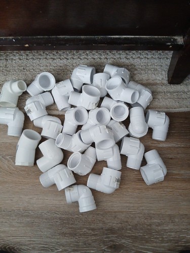 Lot Of 26 Charlotte 90-degree street elbow white Schedule 40 PVC