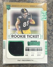 Panini Contenders Rookie Ticket Memorabilia Pat Freiermuth Steelers RSV-PFR
