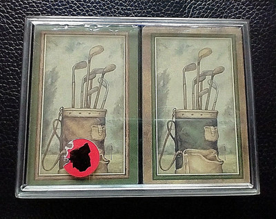 Style & Paper GOLF Playing Cards Two Deck Set Unopened  in Hard Case New