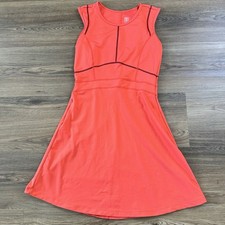 Title Nine Dream Dress Womens Small Coral Buttah Fabric Tank Fit & Flare Pockets
