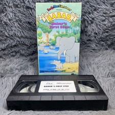 Babars First Step VHS Tape 1990 Family Home Entertainment Cartoon Movie Rare