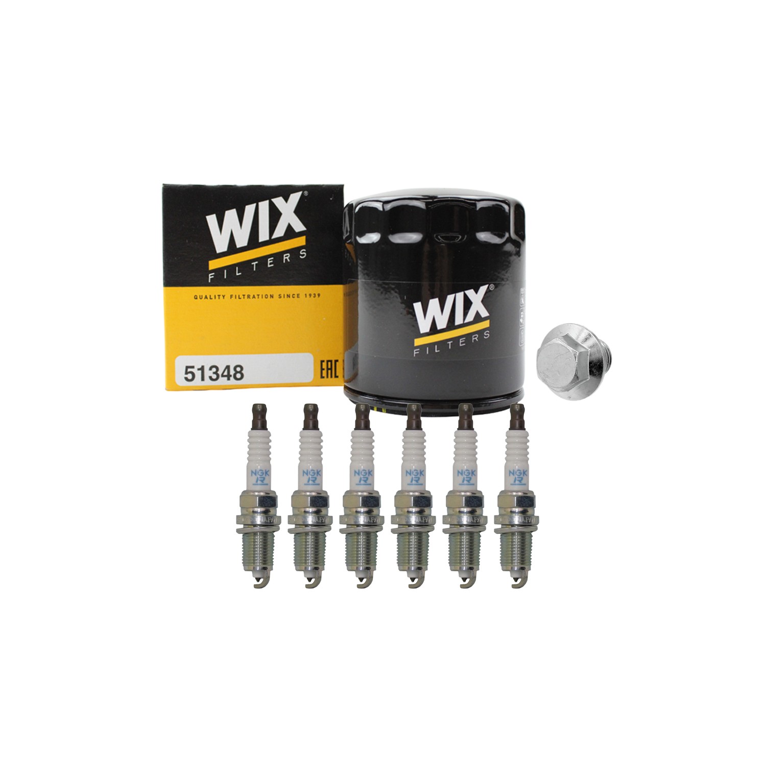 Wix Engine Oil Filter  NGK 6 Laser Platinum Spark Plugs kit for 4Runner 4.0L V6