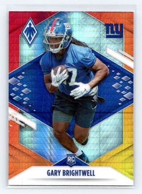 2021 Panini Phoenix Fire Burst #188 Gary Brightwell RC New York Giants