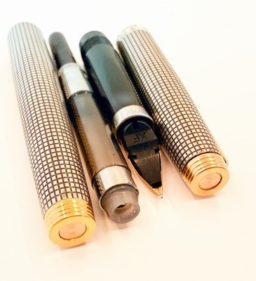 Vintage Parker 75 sterling silver 925 fountain pen Solid Gold 585