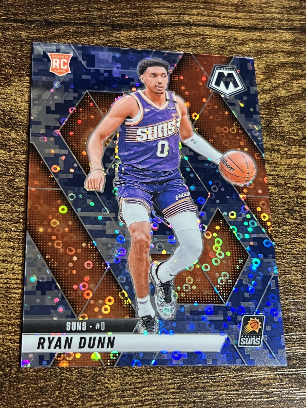 RYAN DUNN 2024 Panini Mosaic #233 Rookie Fast Break Camo Blue Disco Prizm /35