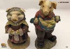 Regency Fine Arts “The Barrister” & Academy Pig Figurines – Set of 2 – Vintage