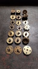 Gilbert Erector Set Lot of 21 Gears  Pulleys Brass