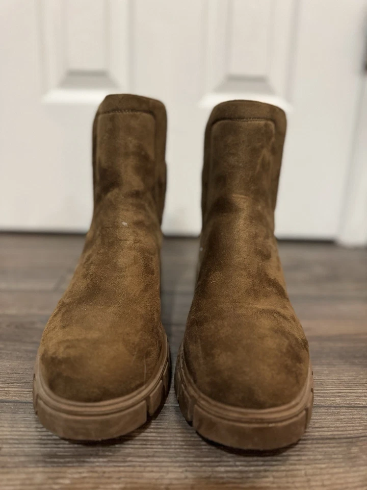 Qupid Repeat Chelsea Ankle Boots Tan Suede Women’s 9 EU 40 Low Heel - Image 2 of 4