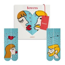 [4600210104] Zooksy Chaussettes Amusantes pour Amoureux (2 Paires) Femme Chat...