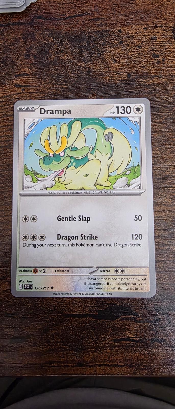 Drampa 176/217 Uncommon Ascended Heroes Pokemon Near Mint