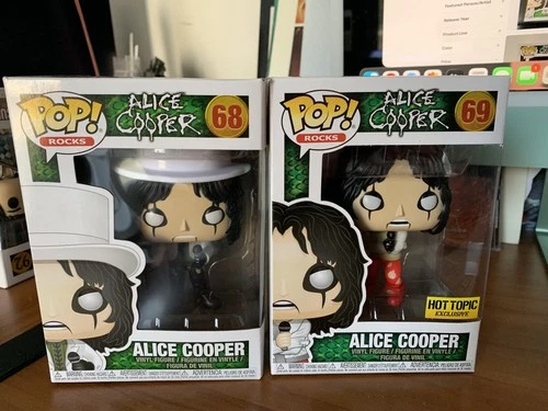 Funko Pop Rocks! ALICE COOPER # 68 & 69 * Bobblehead * HOT TOPIC EXCLUSIVE