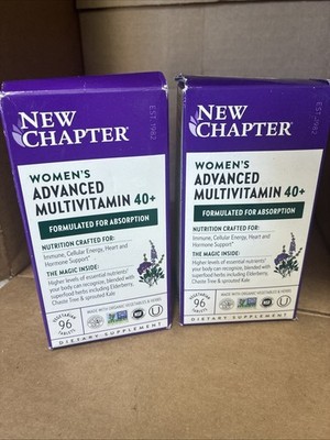 2X New Chapter Every Womans Multivitamin 40+ Dietary Supplement Vitamins 96ct.