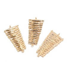 Gold Plated Brass Rhombus Connectors for DIY Earrings Making Jewelry Pendent
