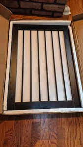 Grande porte de remplacement en bois noir pour meubles de chien