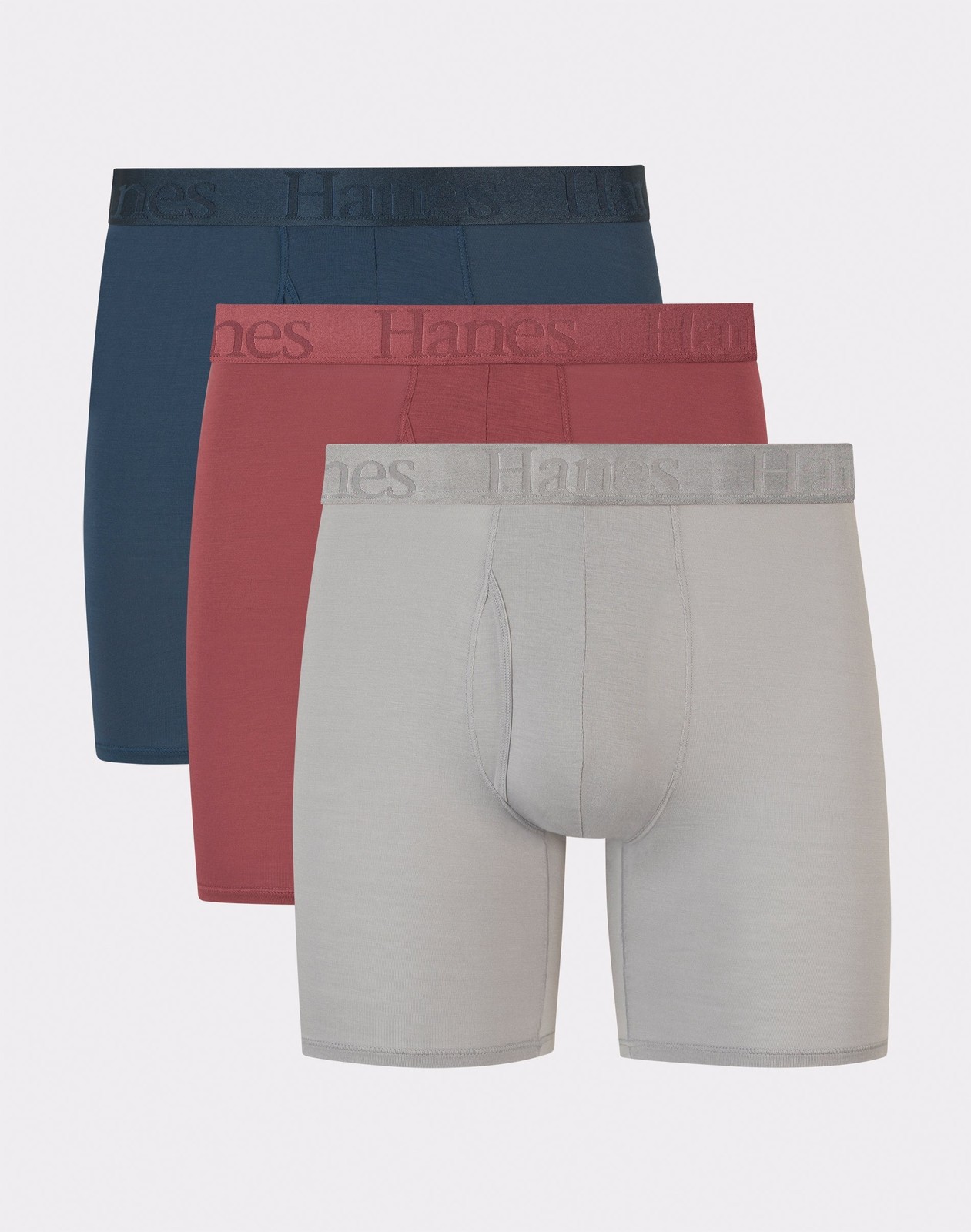 Hanes Originals Ultimate Men's SuperSoft Boxer Brief Underwear, Assorted, 3-Pack