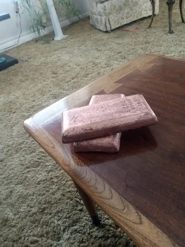 Copper Bars .999 Pure Bullion..HUGE BARS..1 DAY AUCTION