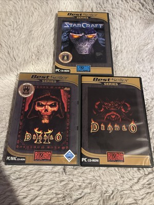 Blizzard Pc Spiele Klassiker, Diablo 1, Diablo 2 + Expansion Set + Starcraft 1