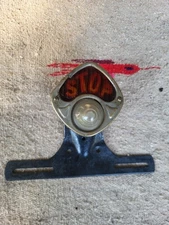 Antique 1930's STOVERLIGHT accessory stop brake tail light BEEHIVE LENSE 