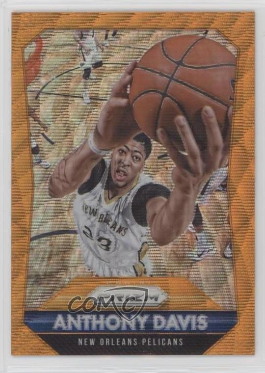 2015-16 Panini Prizm Orange Wave Prizm Anthony Davis #55 us4