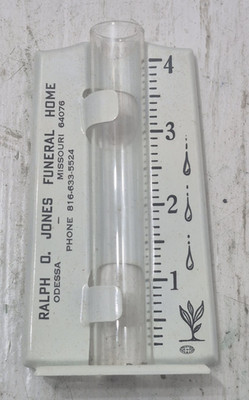 Vintage Ralph D Jones Funeral Home Rain Guage Advertising Missouri MO Ad Promo