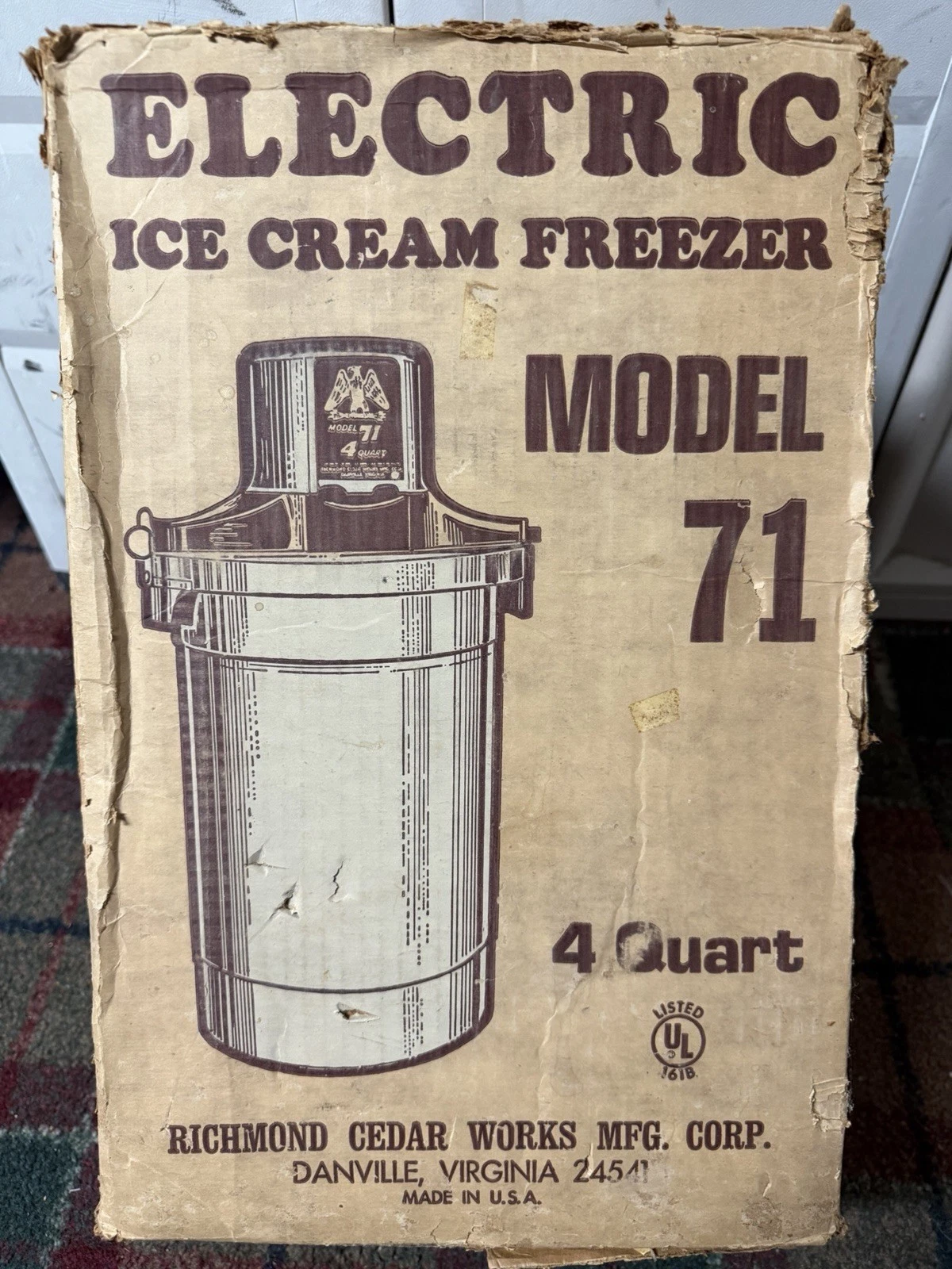 RCW Electric Ice Cream Maker Freezer Model 71, 4 Quart Capacity, Vintage
Opens in a new window or ta
