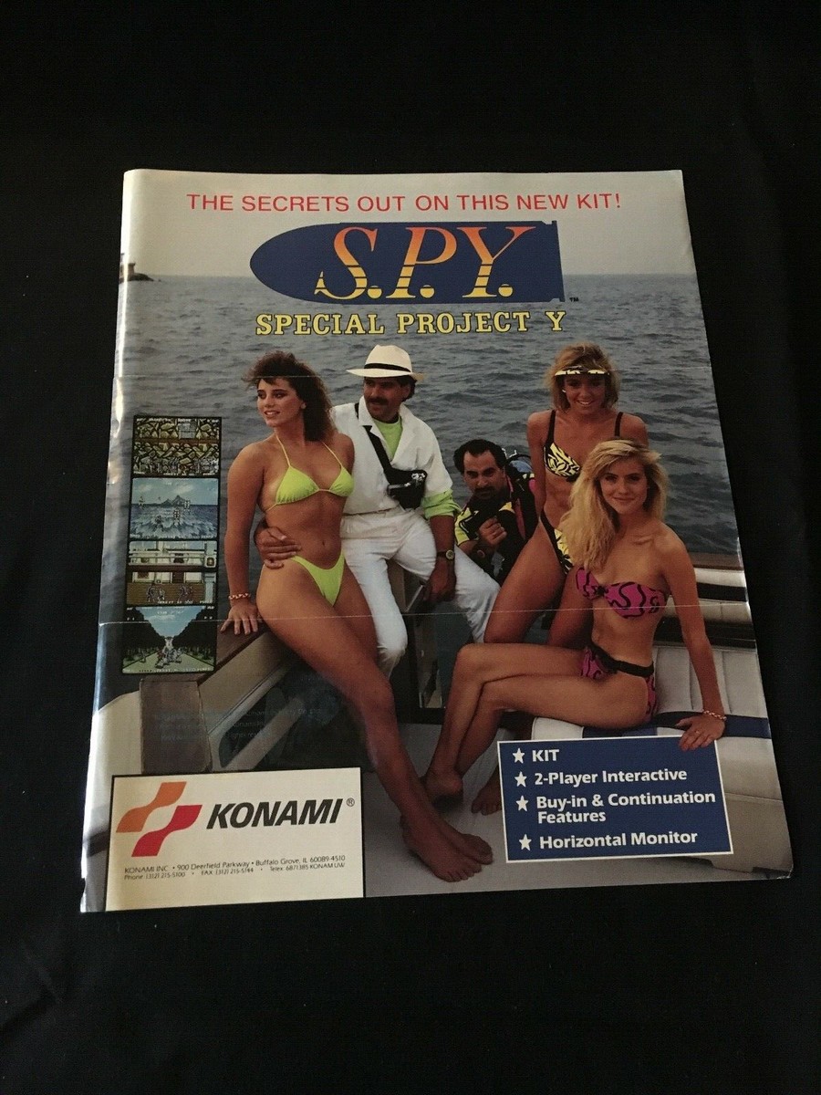 Konami S.P.Y. Special Project Y Video Arcade Game Flyer