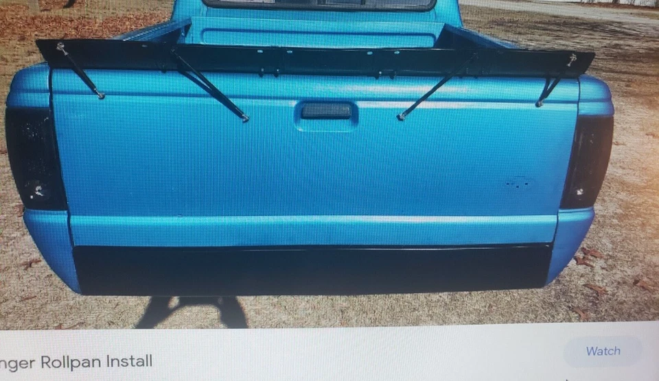 Rear Bumper Steel Roll pan Fits 1993-2011 Ford Ranger fleet side License Center - Imagem 2 de 2