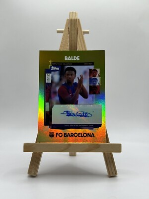 2023-24 Topps Focus Barcelona Alejandro Balde /150 Auto Yellow Ref Snapshot