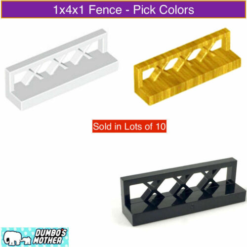 Lego 1x4x1 Fence Railing Lattice Train Garden U Pick Colors NEW - Picture 1 of 4