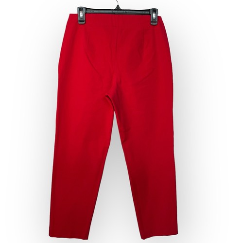 Talbots Heritage Ankle Pants Women Size 4 Red Pocket Stretch Cotton - Picture 6 of 12