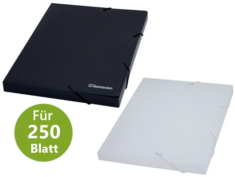 Soennecken Sammelmappe Unterlagen Sammelbox PP Dokumentenbox für 250 Blatt