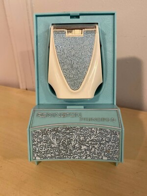 Old Vintage Blue Lady Remington Princess Electric Shaver With Case