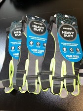 Pugs Heavy Duty Gloves Black/yellow Heavy Duty Size X-Large LOT OF 3 NEW