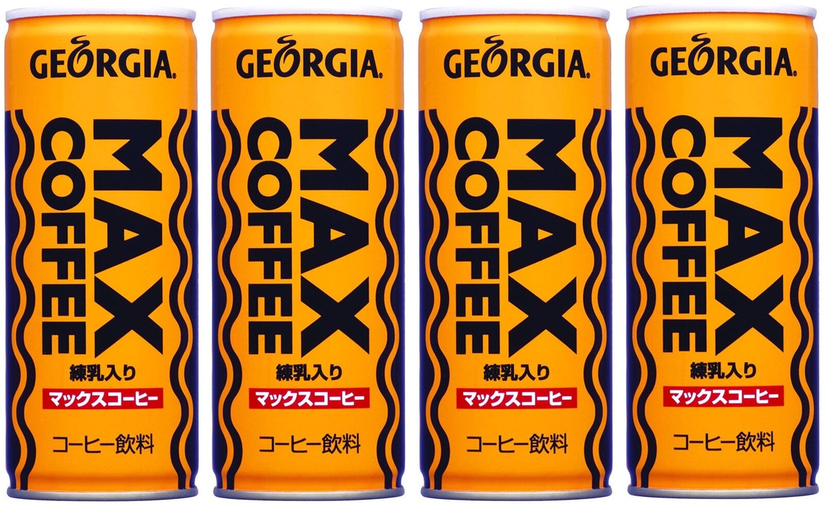 Max Coffee Coca Cora Japan Georgia Caramel Drink Can Milk Sugar