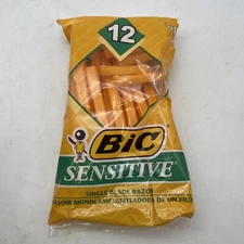 BIC Sensitive Shavers  Single Blade Razor Pack of 12 NEW