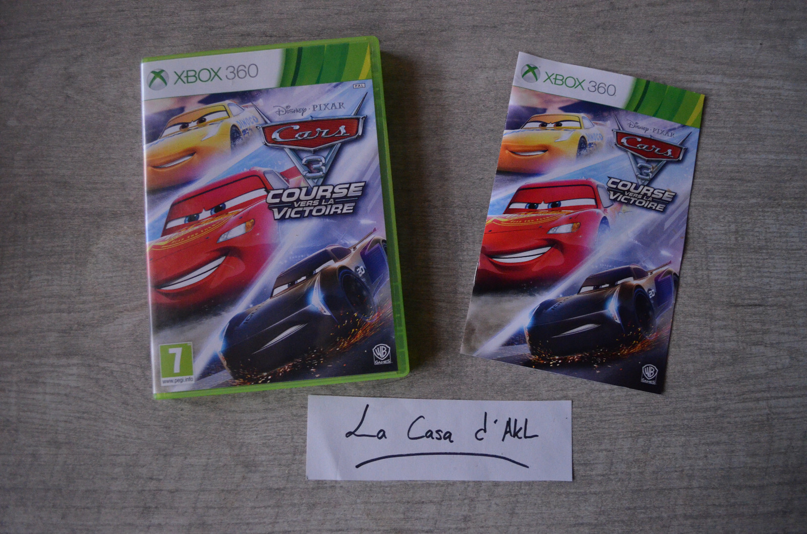Cars 3 Course vers la Victoire complet sur XBOX 360 - FR TBE rare