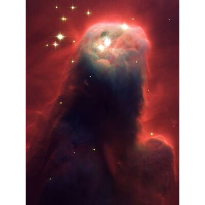 Hubble Weltraumteleskop Kegelnebel NGC 2264 rot blau Säule riesiges Wandbild 18 x 24 Zoll