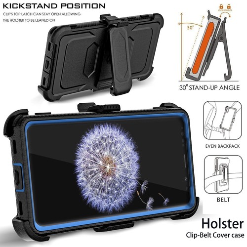 For Samsung Galaxy S9/S9+/S9 Plus Case Dual Layer Rugged Hybrid Cover Belt Clip - Picture 17 of 54