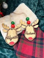 Personalized Reindeer Christmas Ornament/Rudolph Ornament/Family Ornament