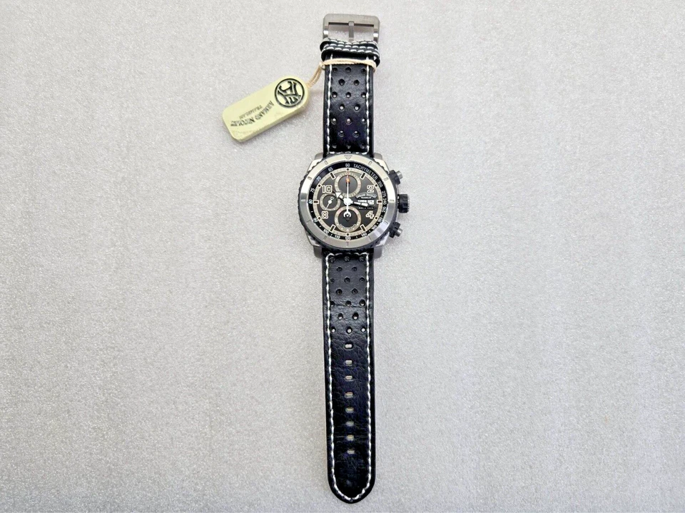 RELOJ HOMBRE ARMAND NICOLET AUTOMÁTICO CAJA TITANIO CUERO T616A-GR-P160NR4 NUEVO Foto 2 de 4