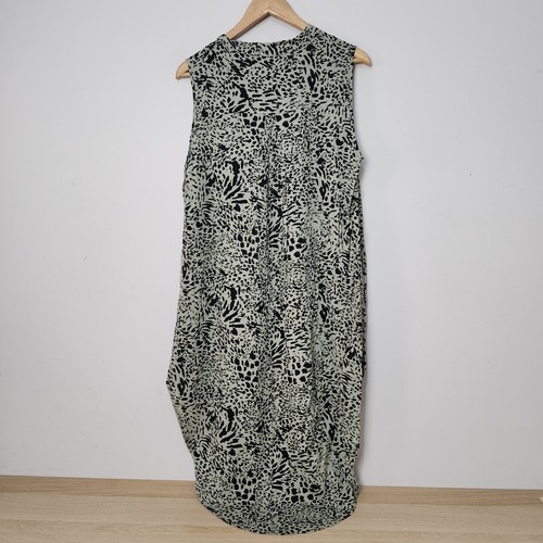 Spicy Sugar Dress Womens 10 Green Black Leopard Spot Sheath - Picture 2 of 9